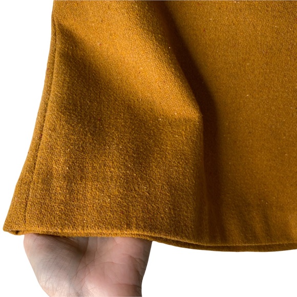 Banana Republic Wool Faux Wrap Skirt Tan Brown Fall Size 10 - Picture 7 of 12